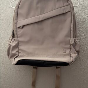 Vuori Light Beige Backpack with Black Base